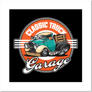 Classic Truck Garage Graphic Posters and Art